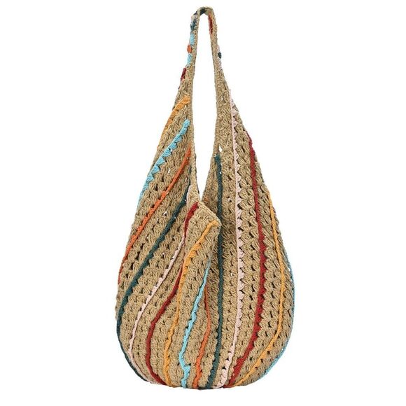 ANTIK KRAFT LILY'S CRAFTED CROCHET SLOUCHY HOBO - Picture 1 of 5